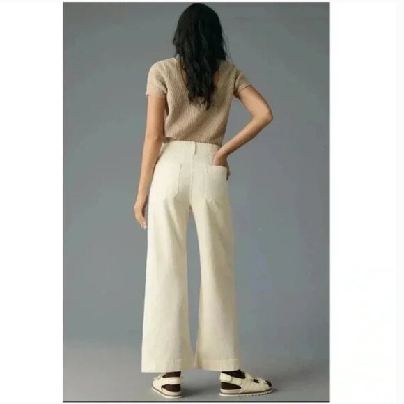 Anthropologie The Colette Corduroy Crop Wide-Leg Pants by Maeve - Picture 5 of 11